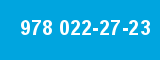 978 022-27-23 978 022-27-23